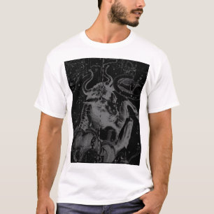 T-shirt Taurus Constellation Hevelius 1690 sur Noir