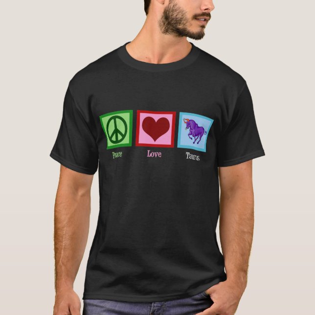 T-shirt Taurus d'amour de la paix (Devant)