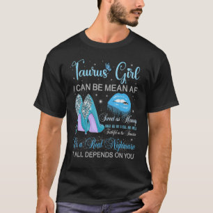 T-shirt Taurus Girl Birthday High Heels Dripping Lips Butt