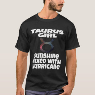 T-shirt Taurus Girl Sunshine Mixte Avec L'Ouragan Astrolog