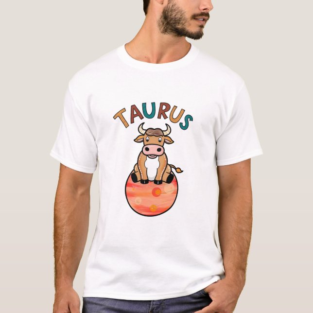 T-shirt Taurus le Bull zodiac jolie constellation (Devant)