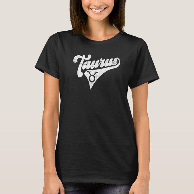T-shirt Taurus Rétro Zodiaque Astrologie Horoscope Taurus (Devant)