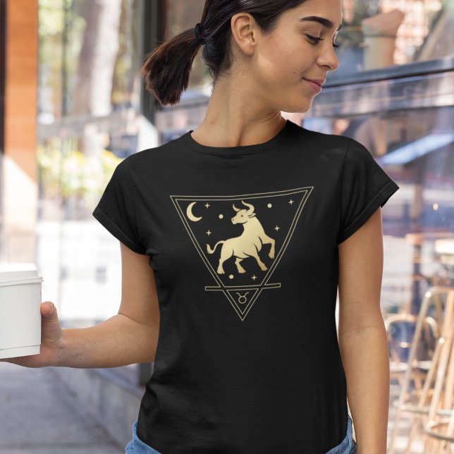 T-shirt Taurus signe Zodiac Élément Terre en or (Créateur téléchargé)