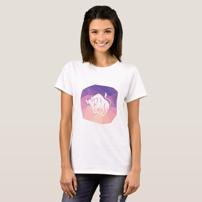 T-shirt Taurus signe zodiaque taureau moderne (Devant entier)