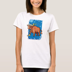 T-shirt Taurus Taureau dans le ciel nocturne