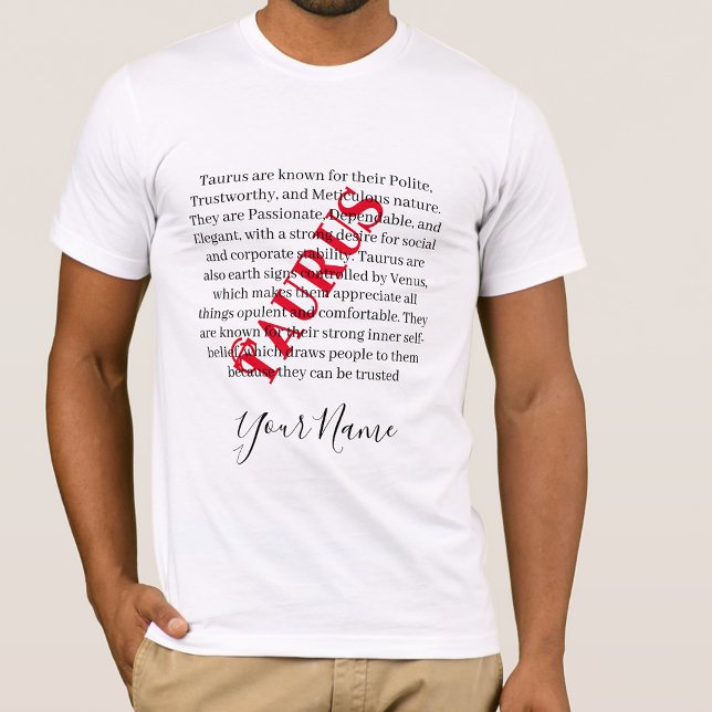 T-shirt Taurus Traits et signe zodiaque (Créateur téléchargé)
