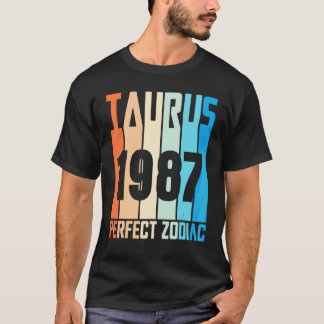 T-shirt Taurus vintage 1987 Zodiac Parfait À 35 Ans