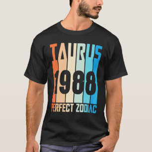 T-shirt Taurus vintage 1988 Zodiac Parfait À 34 Ans
