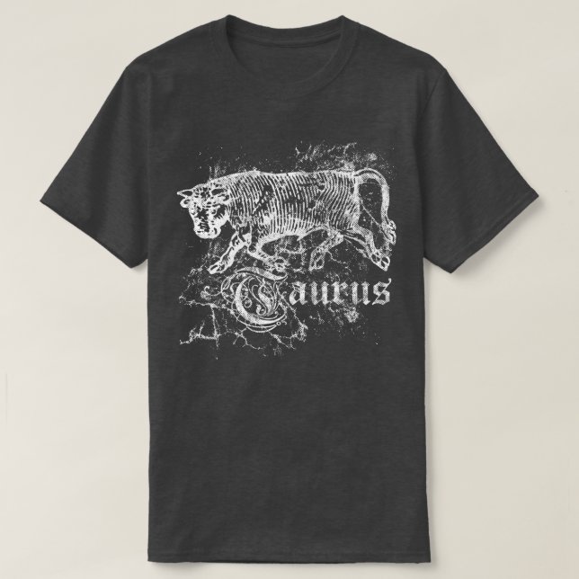 T-shirt Taurus Vintage zodiaque (Design devant)