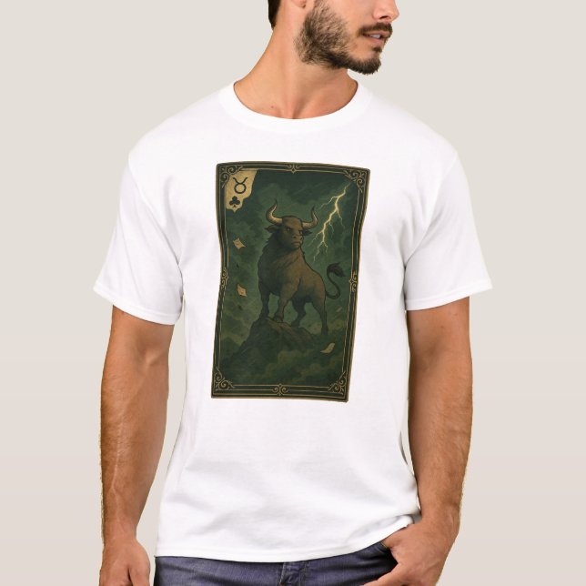 T-shirt Taurus Zodiac Art – The Storm Bull (Devant)