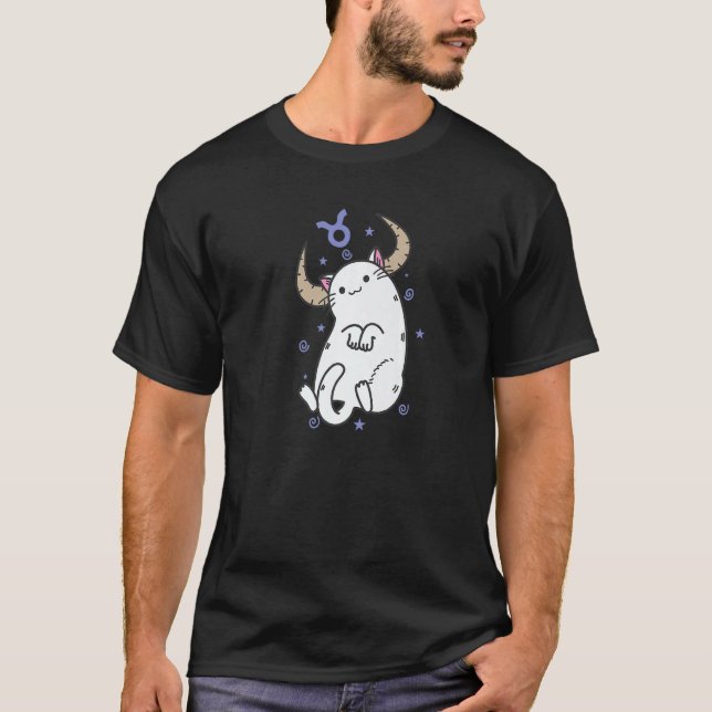 T-shirt Taurus Zodiac Sign as a Cat Horoscope (Devant)
