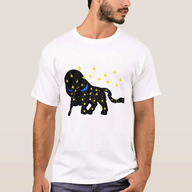 T-shirt Taurus Zodiac T‑Shirt – Minimal Bull Sign Tee  (Devant)