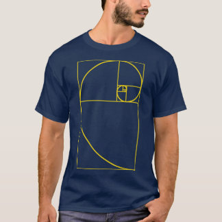 T-shirt Taux d'or de la spirale de Fibonacci