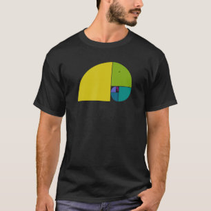 T-shirt Taux d'or Eléphant Fibonacci Spirale 1 Fan F