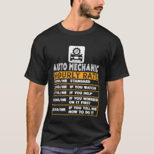 T-shirt Taux horaire de mécanicien automobile Emploi corre