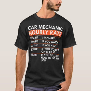 T-shirt Taux horaire de mécanicien automobile Garage de vo