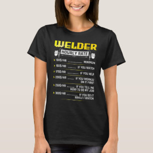 T-shirt Taux horaire de soudure Entraînement Hommes de sou