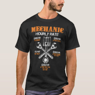 T-shirt Taux horaire de travail mécanique Taux Vintage Fêt