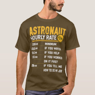 T-shirt Taux horaire des astronautes - Planètes amusantes 