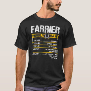 T-shirt Taux horaire des hommes Farrier Horseshoe Horsesho