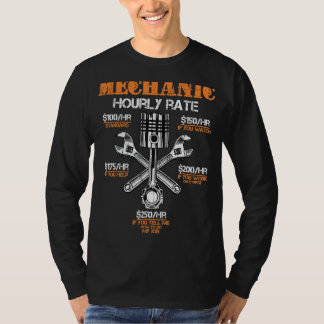 T-shirt Taux Horaire Mécanique Amusant Taux Gif Taux De Tr