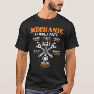 T-shirt Taux Horaire Mécanique Amusant Taux Gif Taux De Tr