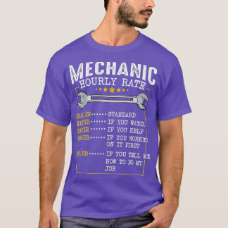 T-shirt Taux horaire mécanique amusant Taux horaire Cadeau