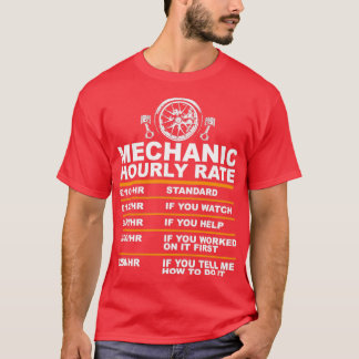 T-shirt Taux horaire mécanique gbp
