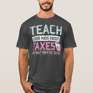 T-shirt Taxation Est Vol Crème Glace Cadeau Maman Papa Lib