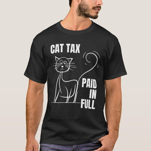 T-shirt TAXE CAT PAYÉE EN Humour PLEIN (Devant)