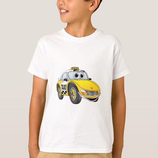 T-shirt Taxi Cab Cartoon (Devant)