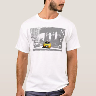 T-shirt Taxi jaune Brooklyn Bridge New York City Nyc