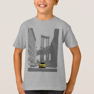 T-shirt Taxi jaune New York City Nyc Brooklyn Bridge Boys