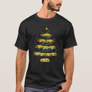 T-shirt Taxi Lover Xmas Correspondant Père Noël Taxi Arbre