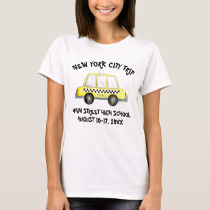 T-shirt Taxi NYC customisé taxi Voyage de classe New York