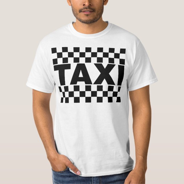 T-shirt Taxi ~ Taxi Cab ~ Voiture À Louer (Devant)