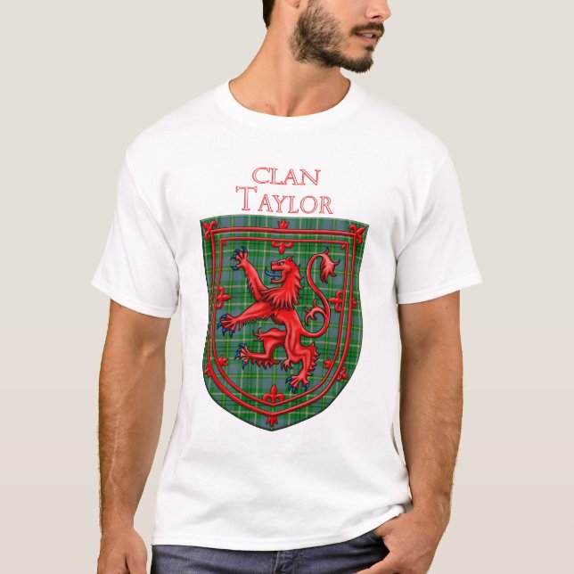 T-shirt Taylor Tartan Scottish Plaid Lion Rampant (Devant)