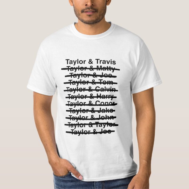 T-shirt Taylor & Travis 02 (Black Text / Black Line) (Devant)