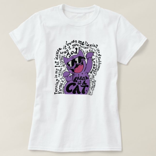 T-shirt TaylorSwiftKarma est un chat (Design devant)