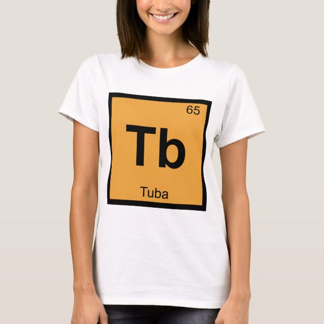 T-shirt Tb - Symbole de table périodique de la chimie musi (Devant)