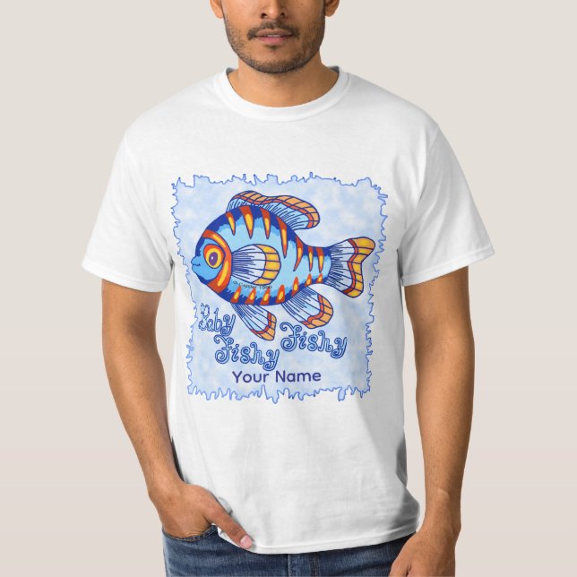 T-shirt TBA Bébé Bleu Poisson (Devant)