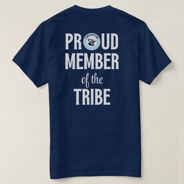 T-shirt TBA Fier membre de la tribu Police blanche (Design dos)