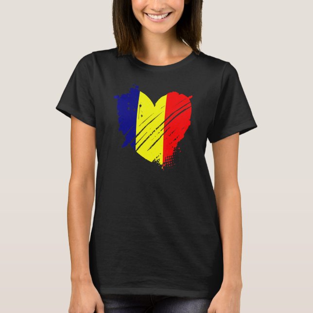 T-shirt Tchad Drapeau J'Aime Le Tchad C'Est Dans Mon Adn P (Devant)