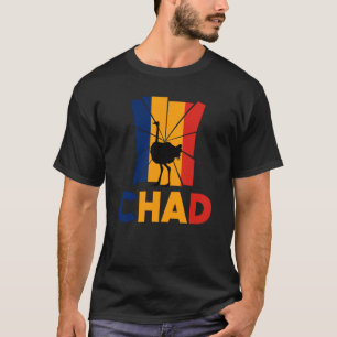 T-shirt Tchad Tchadien Drapeau Tchad Ostrich Animal Silhou