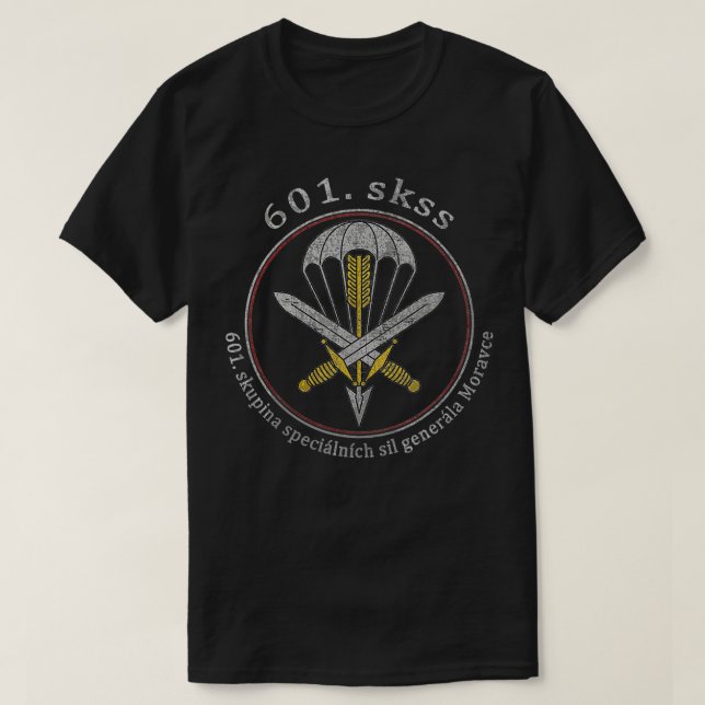 T-shirt Tchèque 601e Force Spéciale Moravec Armée Tchèque  (Design devant)