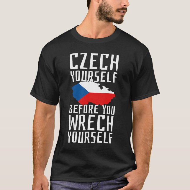T-shirt Tchèque Avant De Vous Écraser Czechia P (Devant)