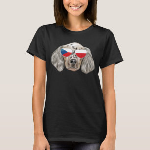 T-shirt Tchèque Drapeau Anglais Setter Chien République Tc