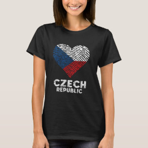 T-shirt Tchèque Pride Tchèque Racines Ceska Heart Républiq