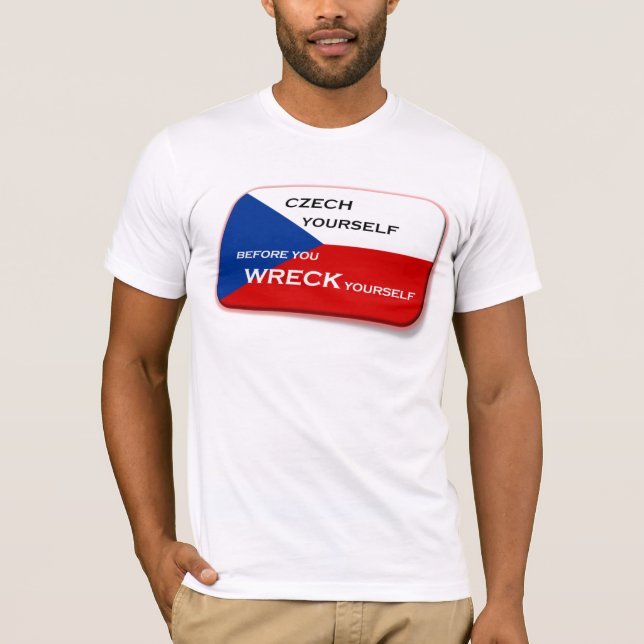 T-shirt TCHÈQUE vous-même (Devant)