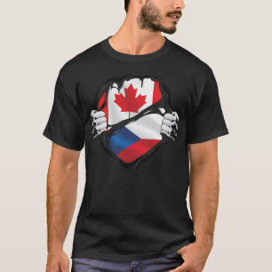 T-shirt Tchèques Drapeau des racines arrachées aux mains c